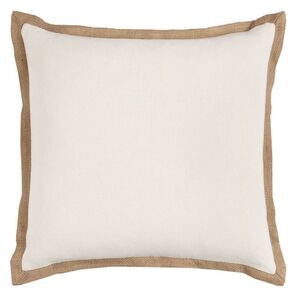 Rizzy Home - 22"x22" Oversize Poly Filled Solid Square Throw Pi Beige